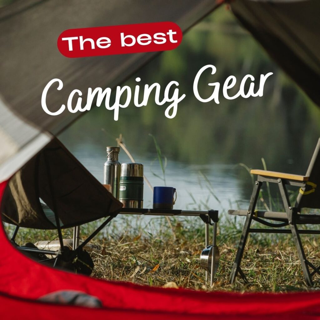 Red Minimalist Camping Equipment Instagram Post